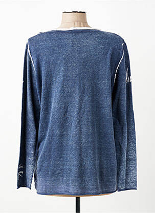 Gilet manches longues col rond bleu THOMAS RABE femme