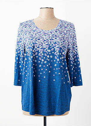 T-shirt manches 3/4 manches 3/4 bleu OLSEN femme