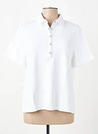 Polo coupe droite manches courtes blanc RABE femme