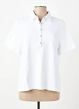 Polo coupe droite manches courtes blanc RABE femme