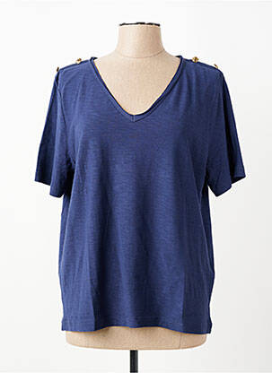 T-shirt coupe droite manches courtes bleu ARMOR LUX femme