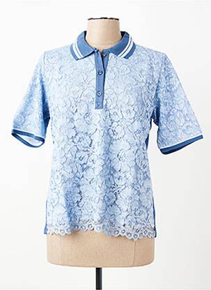Polo coupe droite manches courtes bleu RABE femme