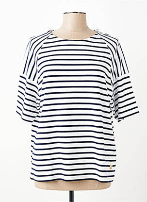 T-shirt coupe droite manches courtes blanc ARMOR LUX femme