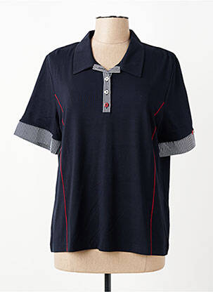 Polo coupe droite manches courtes noir CHRISTINE LAURE femme
