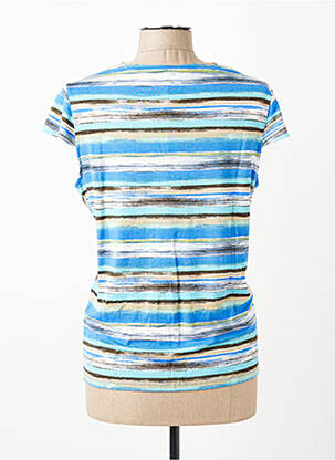 T-shirt col v manches courtes bleu ESCORPION femme