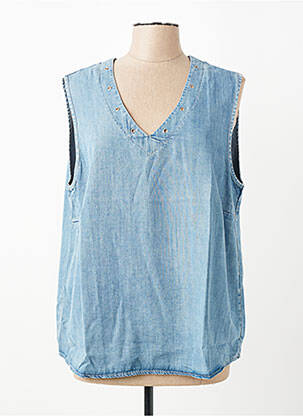 Top sans manche sans manche bleu CHRISTINE LAURE femme