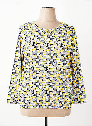 T-shirt imprimé fantaisie manches longues jaune RABE femme