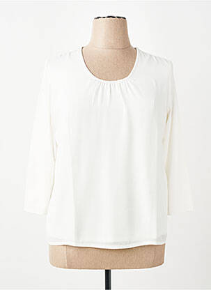 T-shirt coupe droite manches 3/4 blanc RABE femme