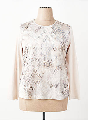 T-shirt imprimé fantaisie manches longues beige RABE femme