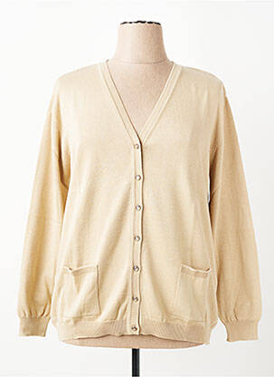 Gilet manches longues resserrée sur le bas beige GRIFFON femme