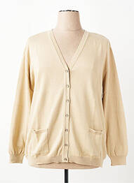 Gilet manches longues resserrée sur le bas beige GRIFFON femme