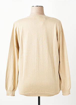 Gilet manches longues resserrée sur le bas beige GRIFFON femme
