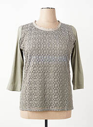 T-shirt stretch manches 3/4 vert RABE femme