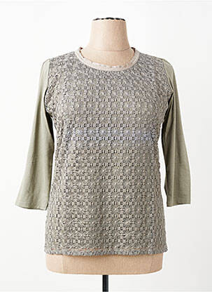 T-shirt stretch manches 3/4 vert RABE femme