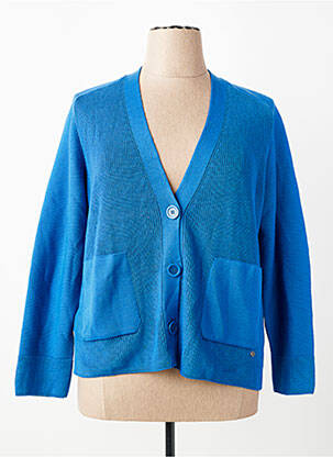 Gilet manches longues coupe cintrée bleu RABE femme