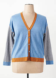 Gilet manches longues coupe cintrée bleu GUITARE femme