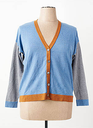 Gilet manches longues coupe cintrée bleu GUITARE femme