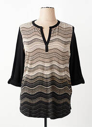 T-shirt manches 3/4 manches 3/4 noir OLSEN femme
