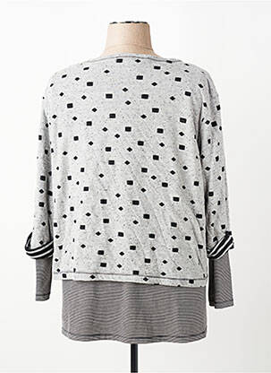 Tunique manches longues col rond gris FRANCK ANNA femme