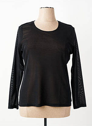 Top coupe cintrée manches longues noir PAUSE CAFE femme