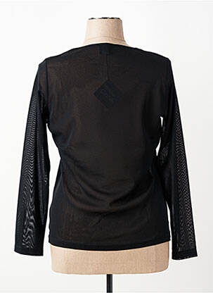 Top coupe cintrée manches longues noir PAUSE CAFE femme