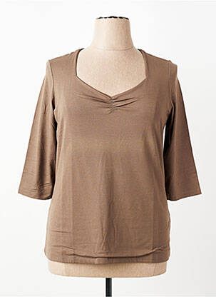 T-shirt manches 3/4 manches 3/4 marron OLSEN femme