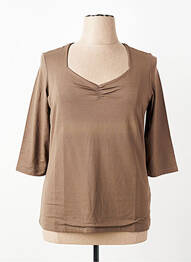T-shirt manches 3/4 manches 3/4 marron OLSEN femme