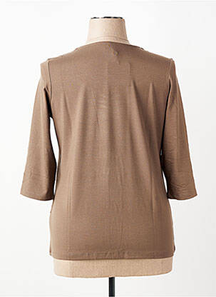 T-shirt manches 3/4 manches 3/4 marron OLSEN femme