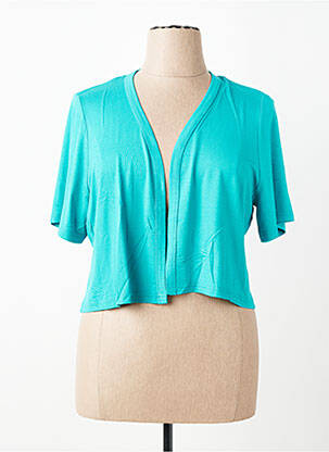Gilet manches courtes manches courtes bleu CHRISTINE LAURE femme