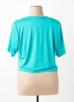 Gilet manches courtes manches courtes bleu CHRISTINE LAURE femme