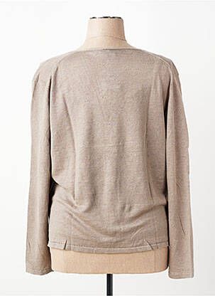 Twin-set col v marron FINETTE femme