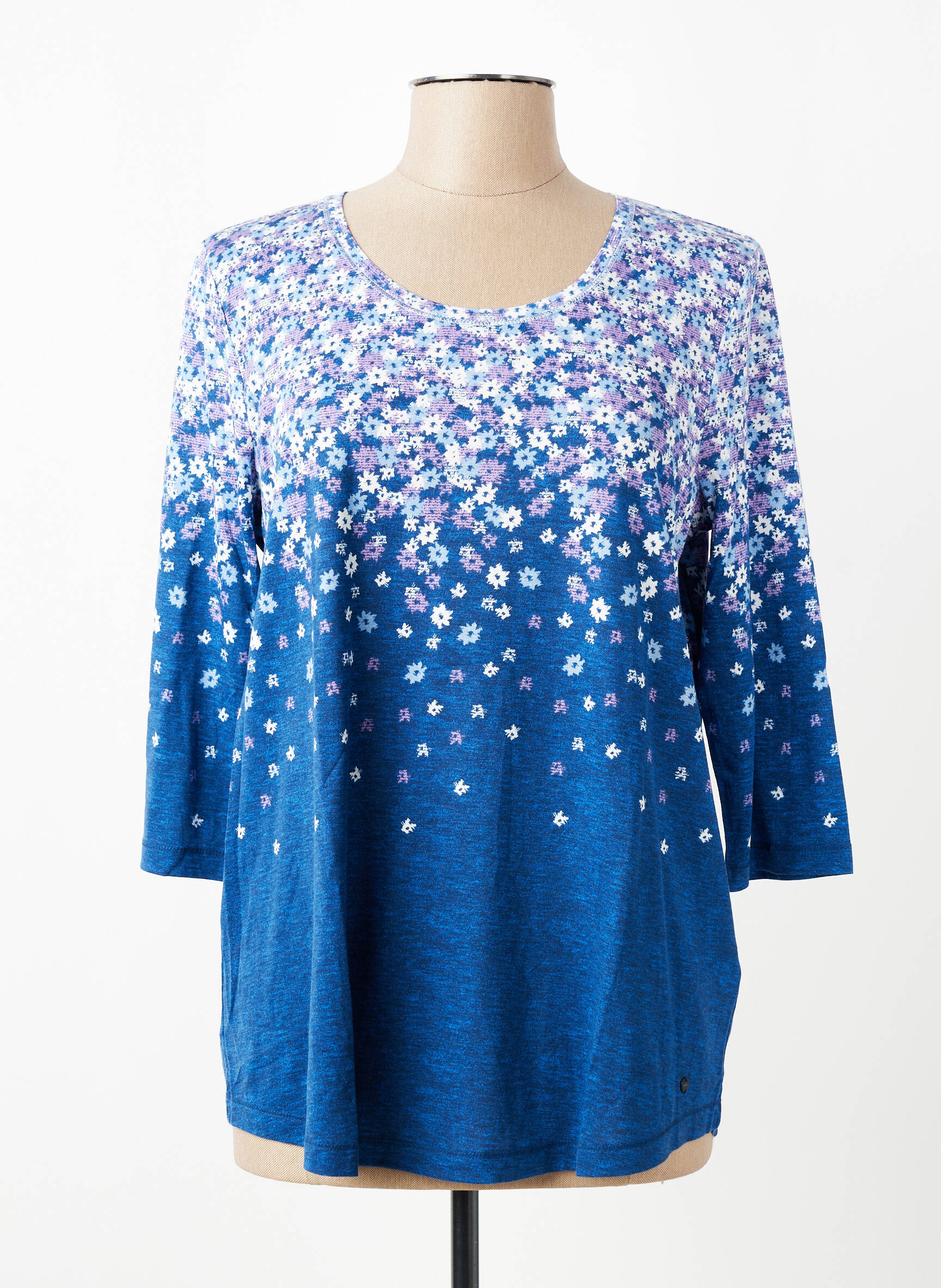T-shirt manches 3/4 manches 3/4 bleu OLSEN femme