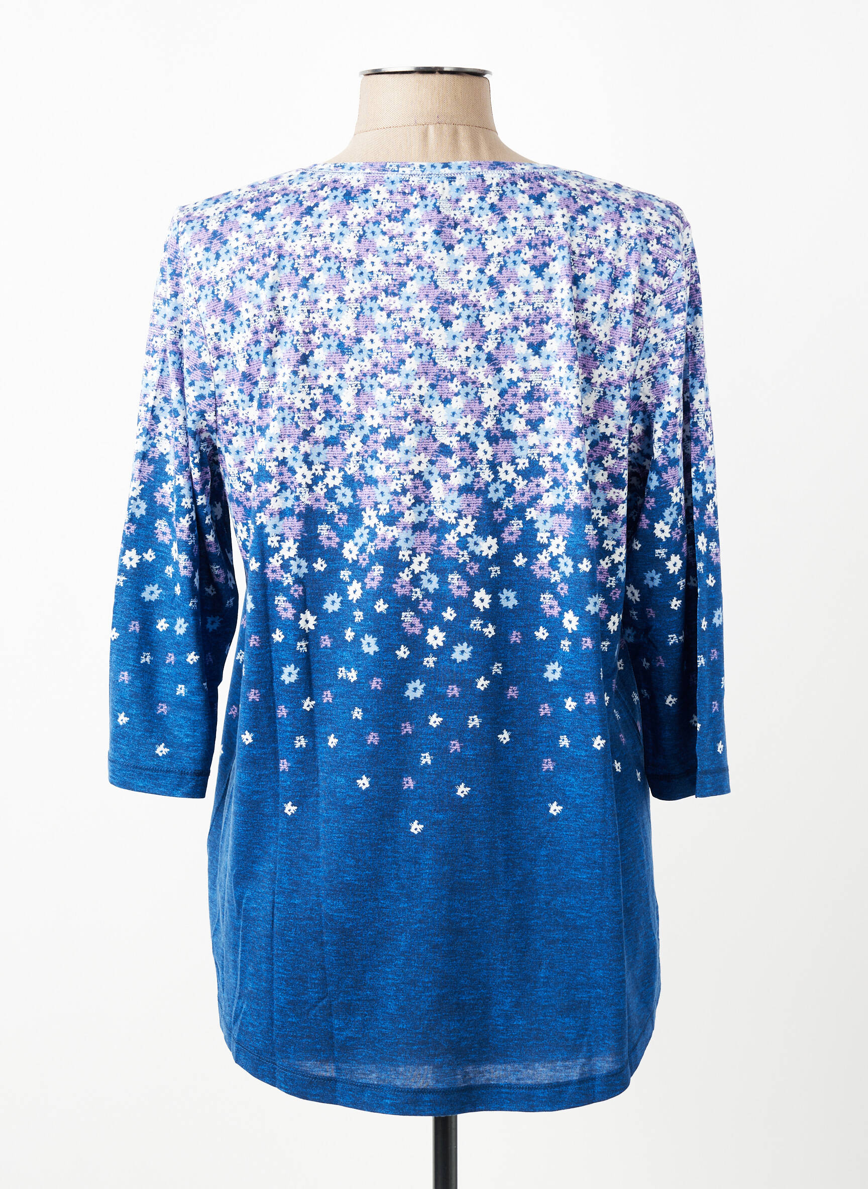 T-shirt manches 3/4 manches 3/4 bleu OLSEN femme