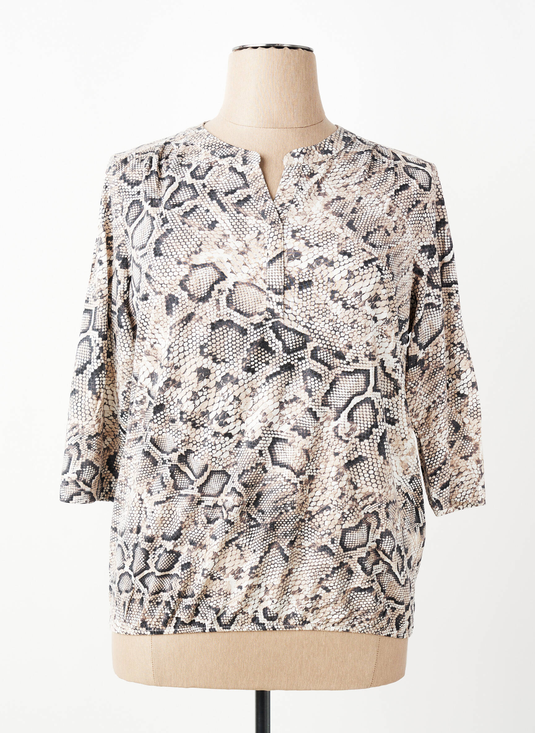 T-shirt manches 3/4 manches 3/4 beige OLSEN femme
