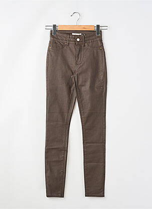 Pantalon slim poches marron ONLY femme