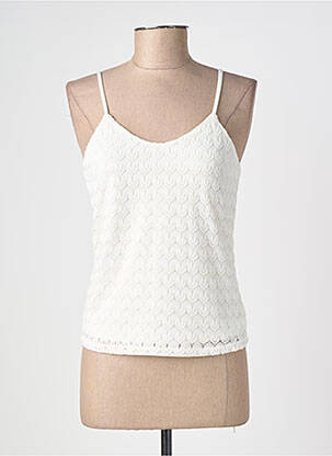 Top coupe cintrée fines bretelles blanc ONLY femme