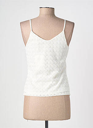 Top coupe cintrée fines bretelles blanc ONLY femme