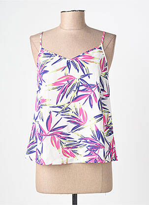 Top imprimé fantaisie fines bretelles bleu ONLY femme