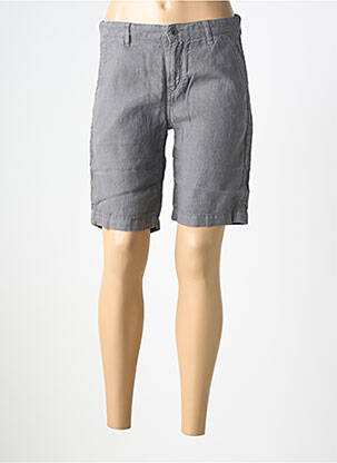 Bermuda coupe droite gris COUTURIST femme