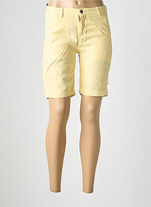 Bermuda coupe droite jaune COUTURIST femme