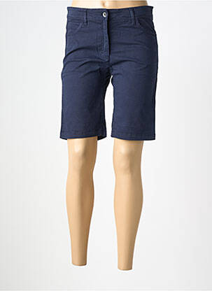 Bermuda coupe droite bleu COUTURIST femme