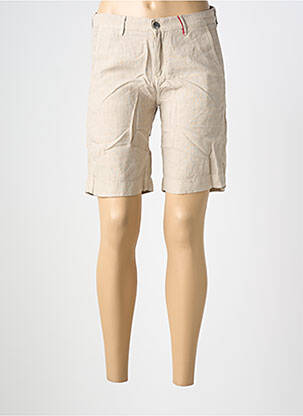 Bermuda coupe droite taille normale beige COUTURIST femme