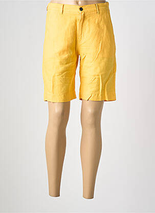 Bermuda coupe droite taille normale jaune COUTURIST femme