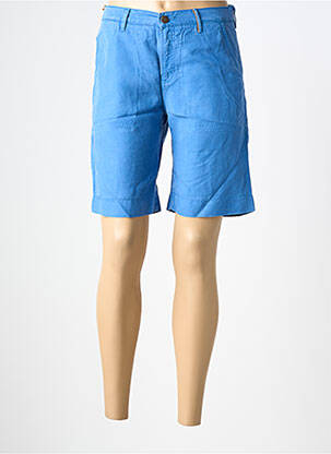 Bermuda tissage popeline taille normale bleu COUTURIST femme