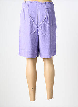 Bermuda tissage popeline taille normale violet COUTURIST femme