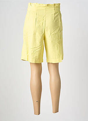 Bermuda tissage popeline taille normale jaune COUTURIST femme
