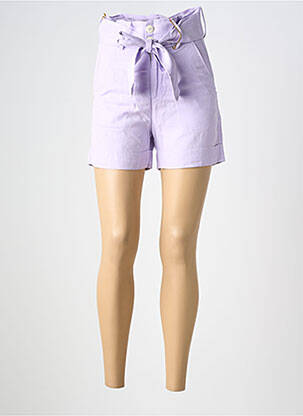 Short fermeture zippée sous rabat boutonné taille normale violet COUTURIST femme