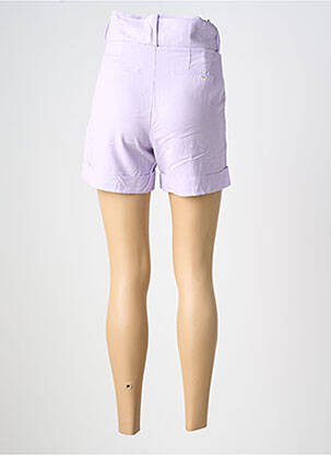 Short fermeture zippée sous rabat boutonné taille normale violet COUTURIST femme