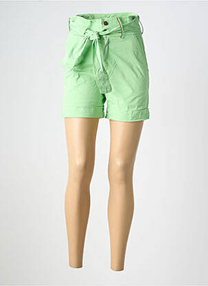 Short fermeture zippée sous rabat boutonné taille normale vert COUTURIST femme