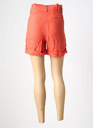 Short fermeture zippée sous rabat boutonné taille normale rouge COUTURIST femme